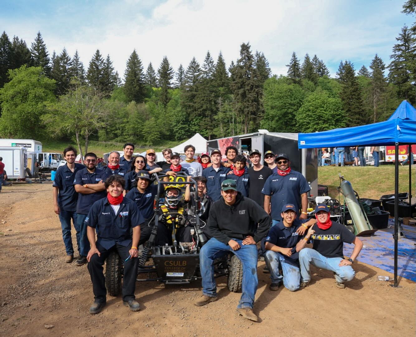 Elbee Racing team group photo at the Oregon competition